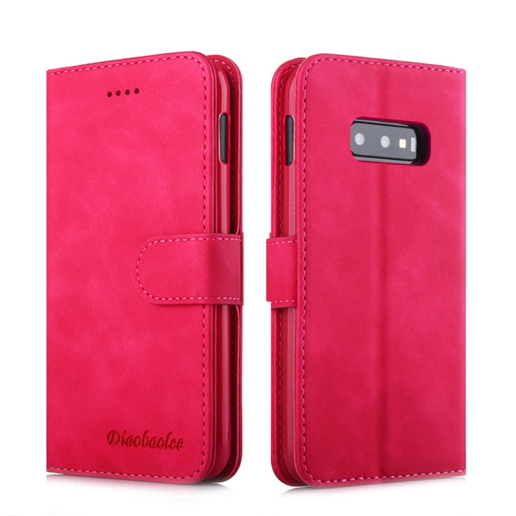 For Galaxy S10e Diaobaolee Pure Fresh Texture Horizontal Flip Leather Case, with Holder & Card Slot & Wallet & Photo Frame