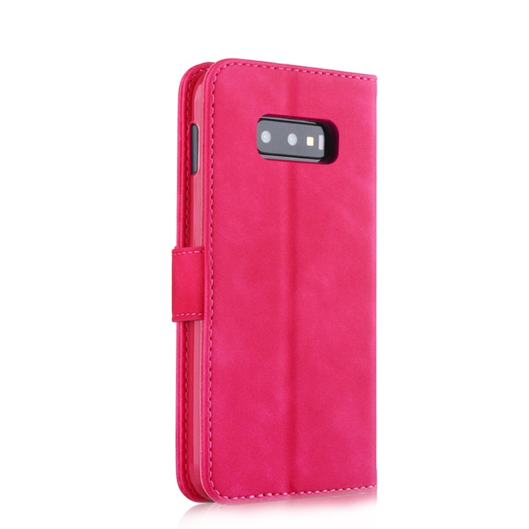 For Galaxy S10e Diaobaolee Pure Fresh Texture Horizontal Flip Leather Case, with Holder & Card Slot & Wallet & Photo Frame