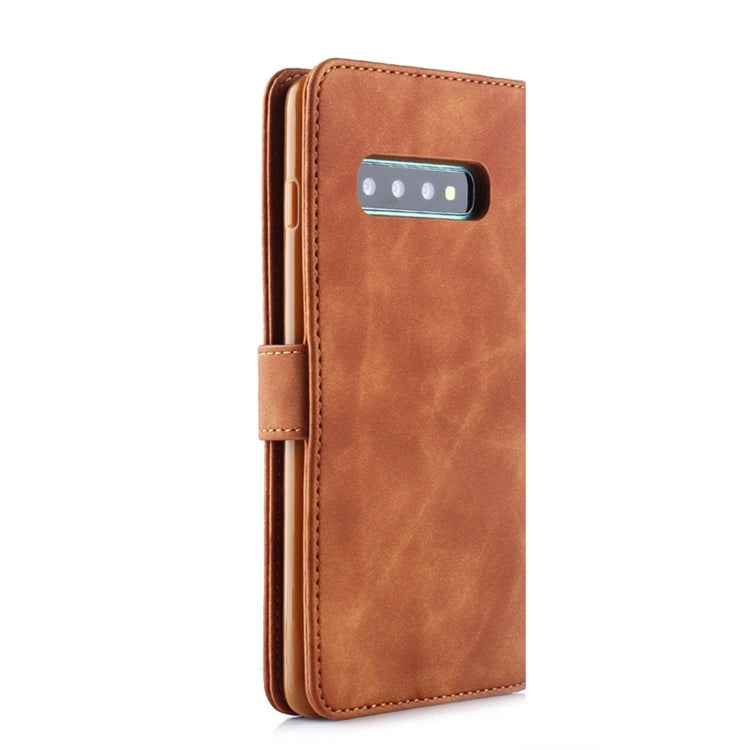 For Galaxy S10+ Diaobaolee Pure Fresh Texture Horizontal Flip Leather Case, with Holder & Card Slot & Wallet & Photo Frame
