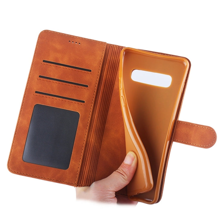 For Galaxy S10+ Diaobaolee Pure Fresh Texture Horizontal Flip Leather Case, with Holder & Card Slot & Wallet & Photo Frame