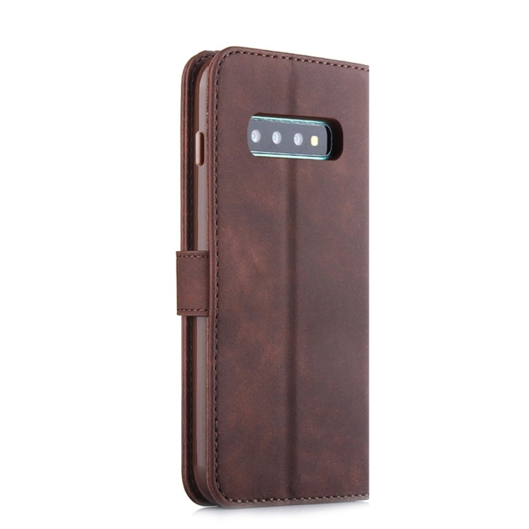For Galaxy S10+ Diaobaolee Pure Fresh Texture Horizontal Flip Leather Case, with Holder & Card Slot & Wallet & Photo Frame