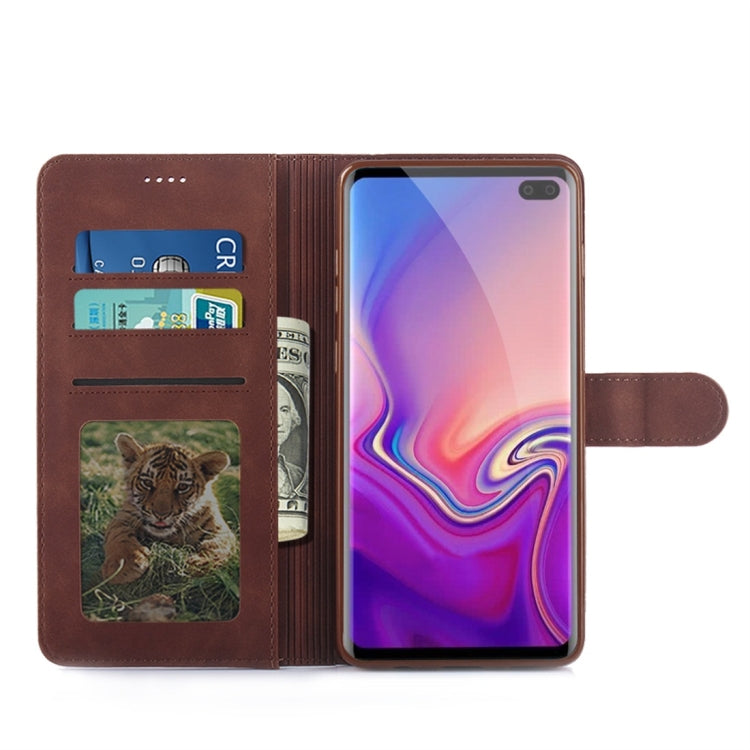 For Galaxy S10+ Diaobaolee Pure Fresh Texture Horizontal Flip Leather Case, with Holder & Card Slot & Wallet & Photo Frame