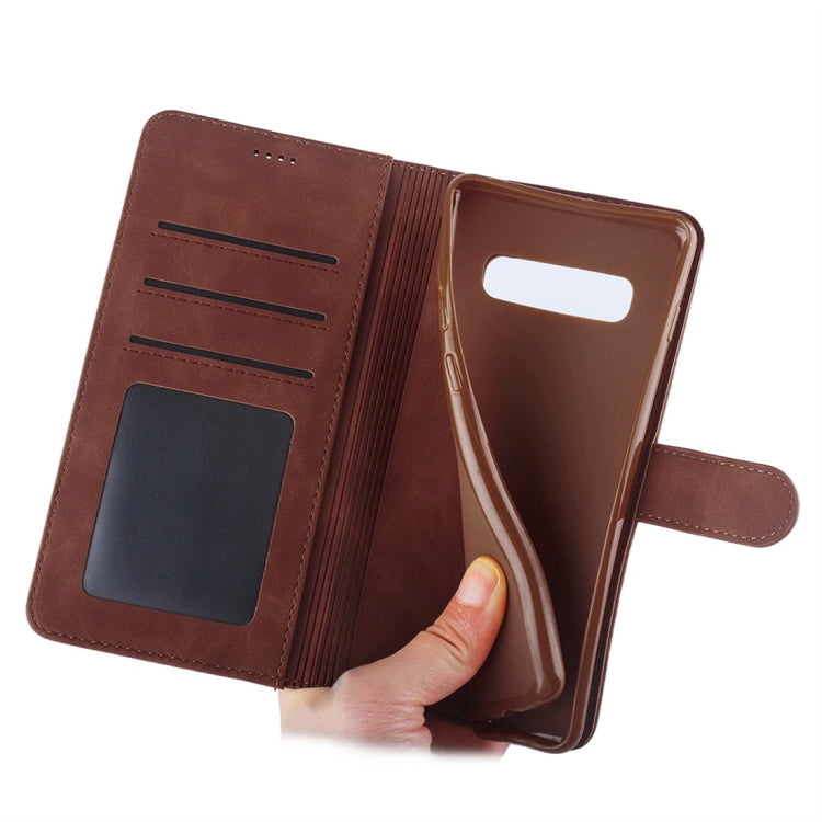 For Galaxy S10+ Diaobaolee Pure Fresh Texture Horizontal Flip Leather Case, with Holder & Card Slot & Wallet & Photo Frame