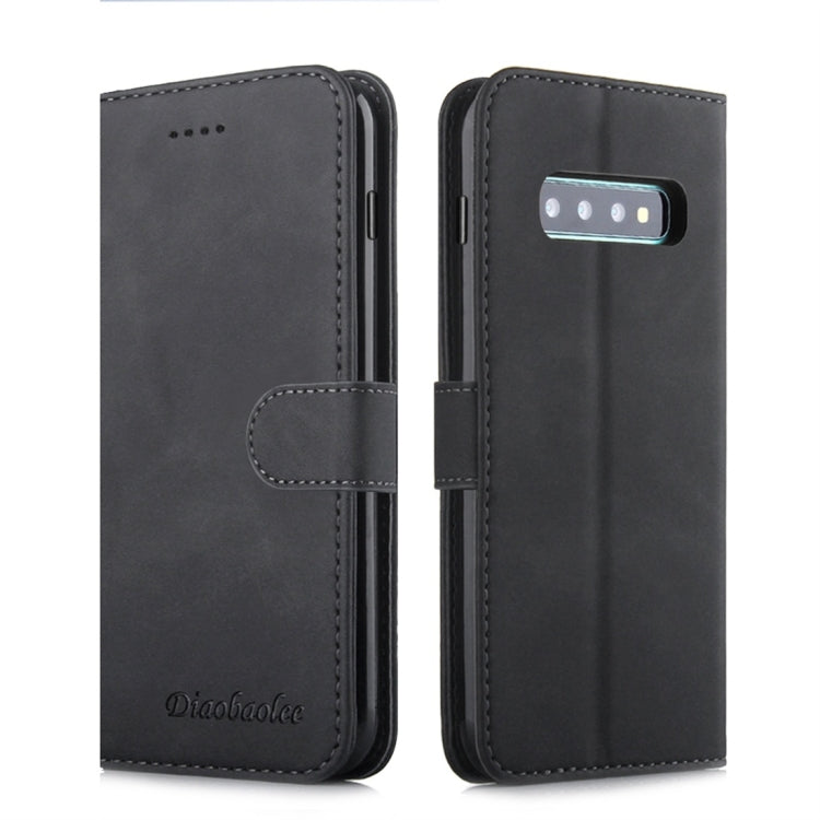 For Galaxy S10+ Diaobaolee Pure Fresh Texture Horizontal Flip Leather Case, with Holder & Card Slot & Wallet & Photo Frame