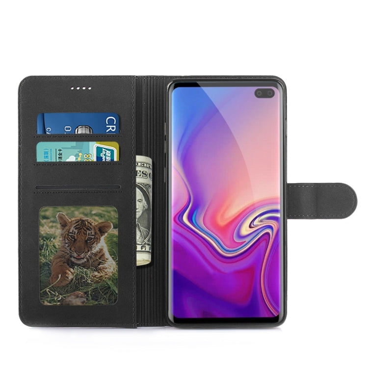 For Galaxy S10+ Diaobaolee Pure Fresh Texture Horizontal Flip Leather Case, with Holder & Card Slot & Wallet & Photo Frame