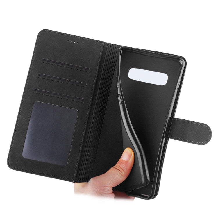 For Galaxy S10+ Diaobaolee Pure Fresh Texture Horizontal Flip Leather Case, with Holder & Card Slot & Wallet & Photo Frame