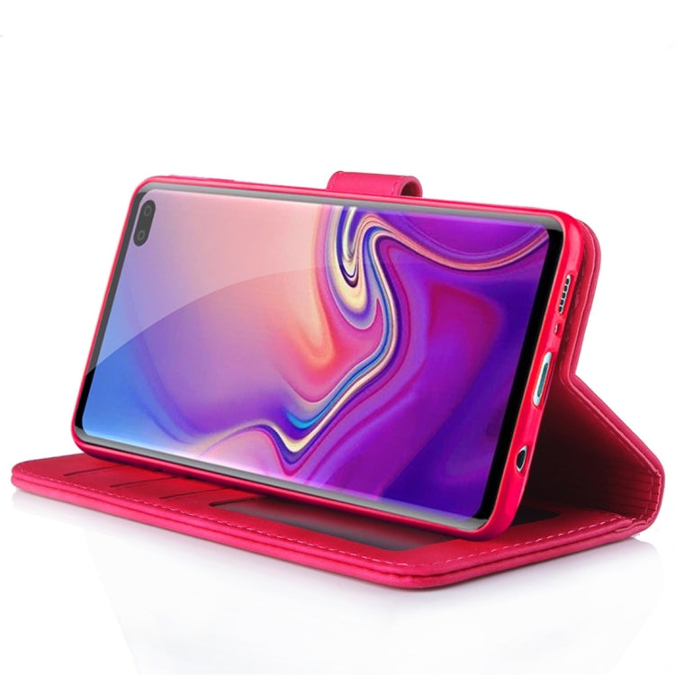 For Galaxy S10+ Diaobaolee Pure Fresh Texture Horizontal Flip Leather Case, with Holder & Card Slot & Wallet & Photo Frame