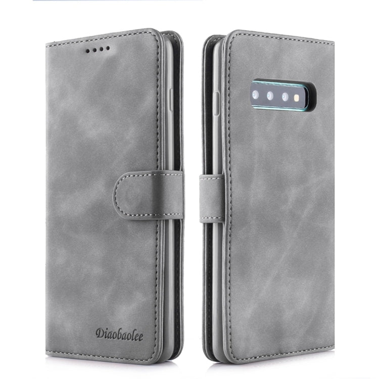 For Galaxy S10+ Diaobaolee Pure Fresh Texture Horizontal Flip Leather Case, with Holder & Card Slot & Wallet & Photo Frame