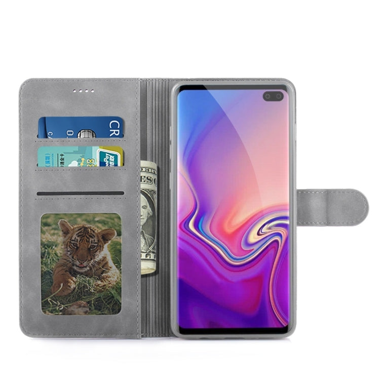 For Galaxy S10+ Diaobaolee Pure Fresh Texture Horizontal Flip Leather Case, with Holder & Card Slot & Wallet & Photo Frame