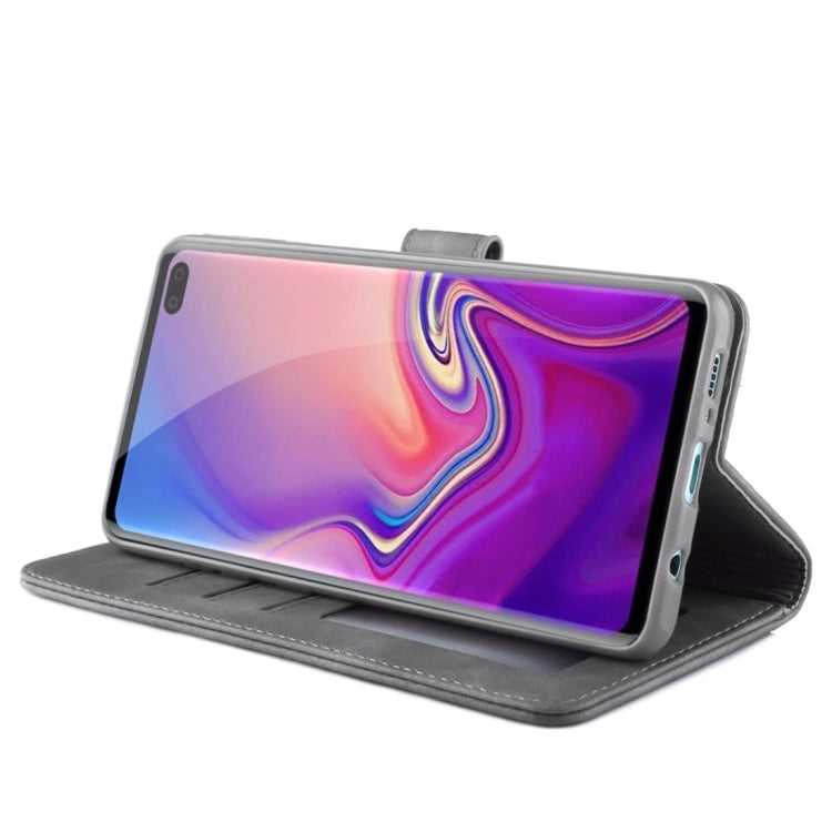 For Galaxy S10+ Diaobaolee Pure Fresh Texture Horizontal Flip Leather Case, with Holder & Card Slot & Wallet & Photo Frame