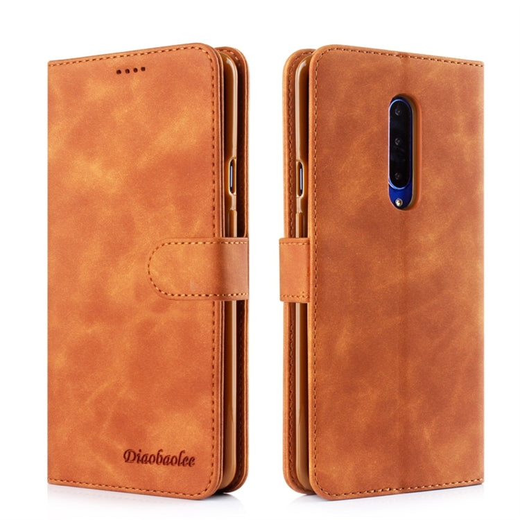 For OnePlus 7 / 7 Pro Diaobaolee Pure Fresh Texture Horizontal Flip Leather Case, with Holder & Card Slot & Wallet & Photo Frame