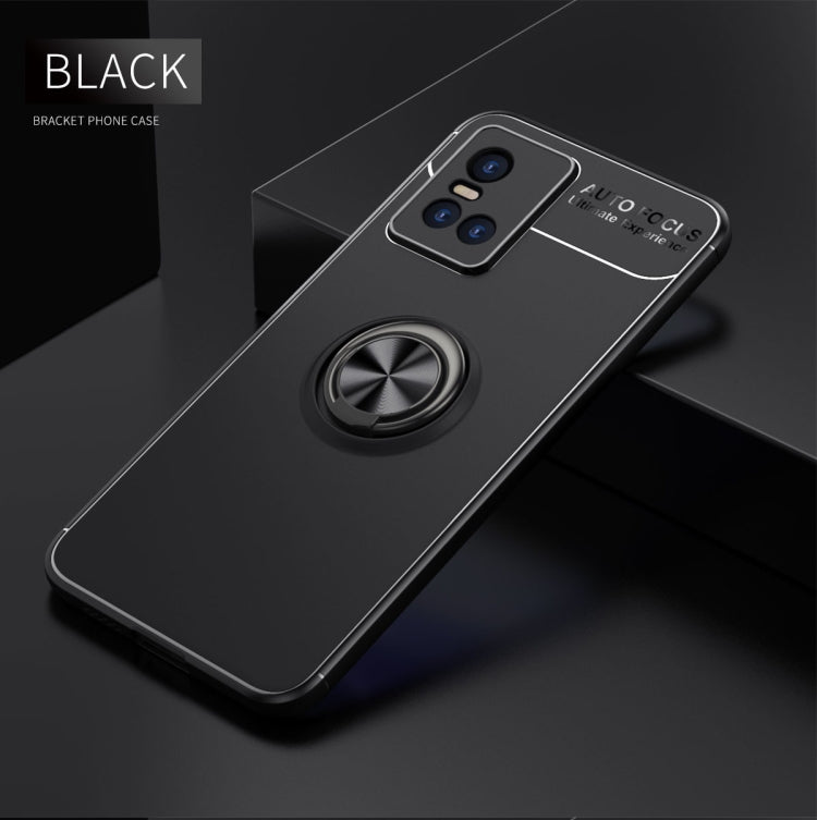 For vivo S10 Metal Ring Holder 360 Degree Rotating TPU Case