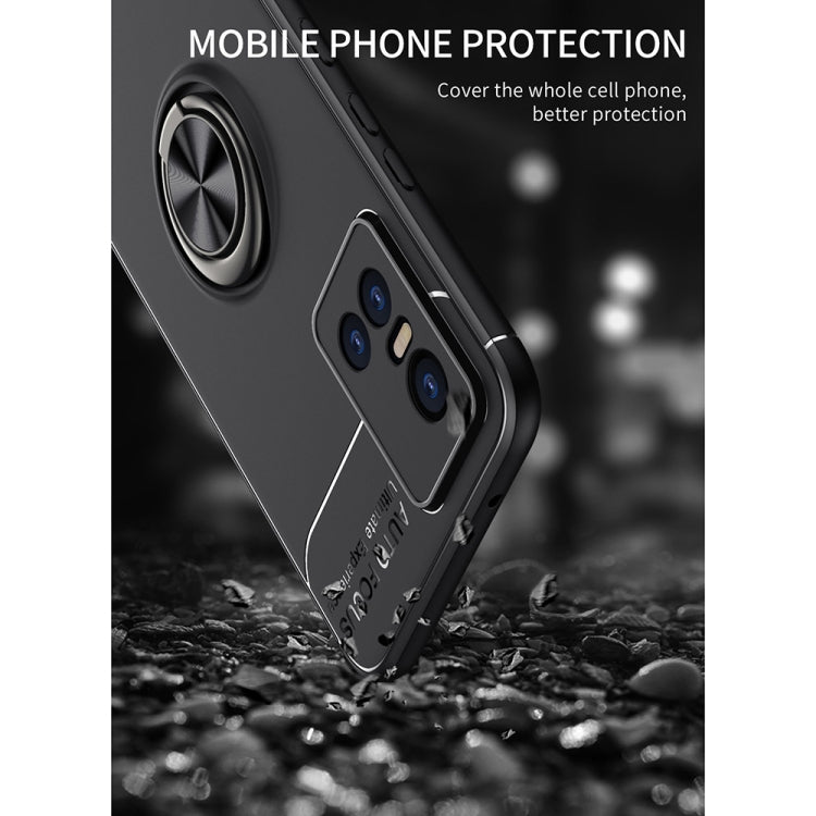 For vivo S10 Metal Ring Holder 360 Degree Rotating TPU Case