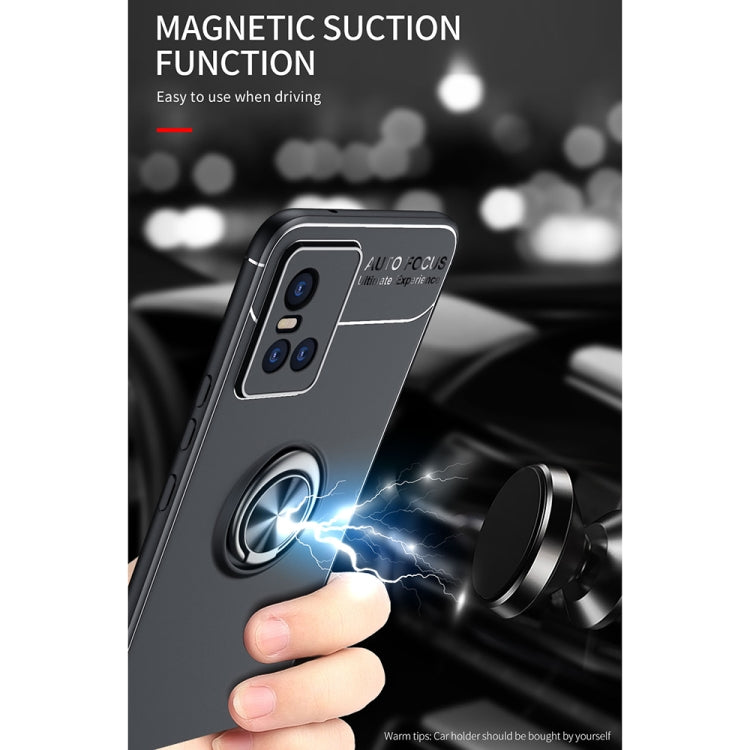 For vivo S10 Metal Ring Holder 360 Degree Rotating TPU Case