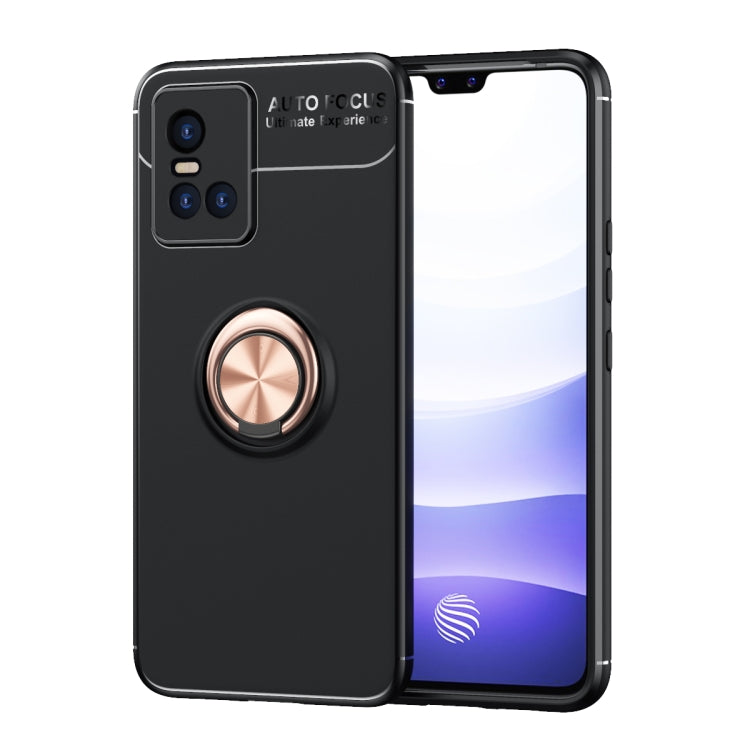 For vivo S10 Metal Ring Holder 360 Degree Rotating TPU Case