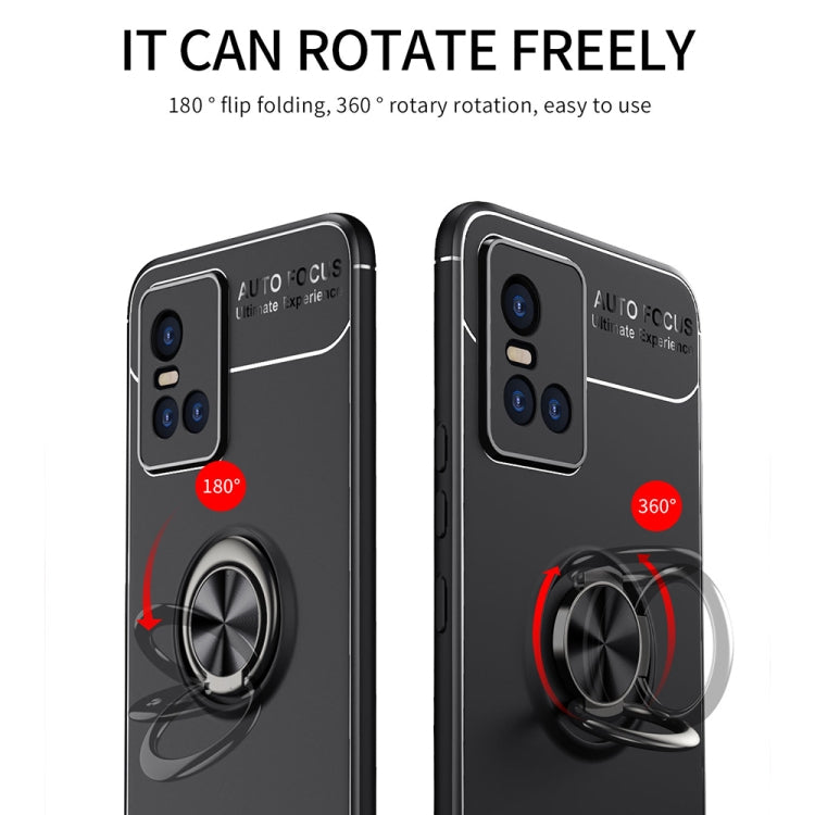 For vivo S10 Metal Ring Holder 360 Degree Rotating TPU Case