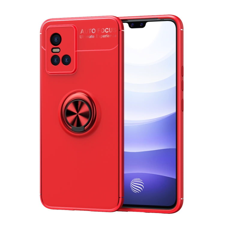 For vivo S10 Metal Ring Holder 360 Degree Rotating TPU Case