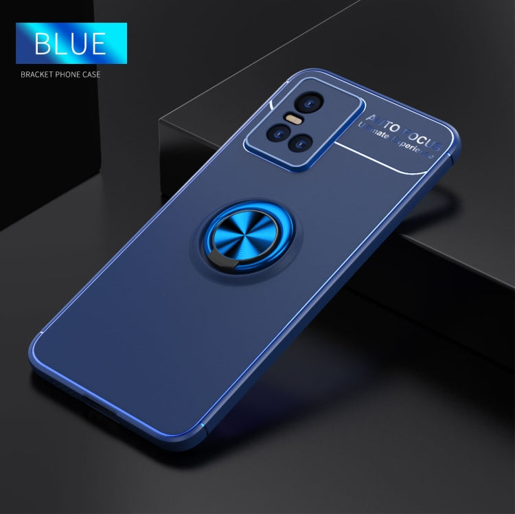 For vivo S10 Metal Ring Holder 360 Degree Rotating TPU Case