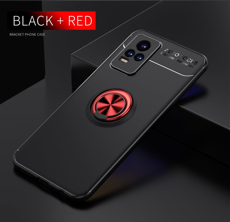 For vivo V21e Metal Ring Holder 360 Degree Rotating TPU Case