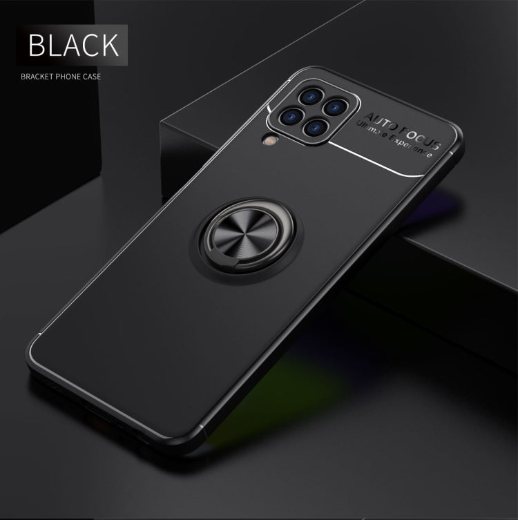 For Samsung Galaxy A22 4G Metal Ring Holder 360 Degree Rotating TPU Case