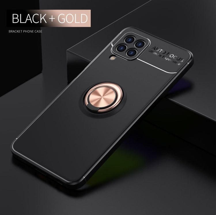 For Samsung Galaxy A22 4G Metal Ring Holder 360 Degree Rotating TPU Case