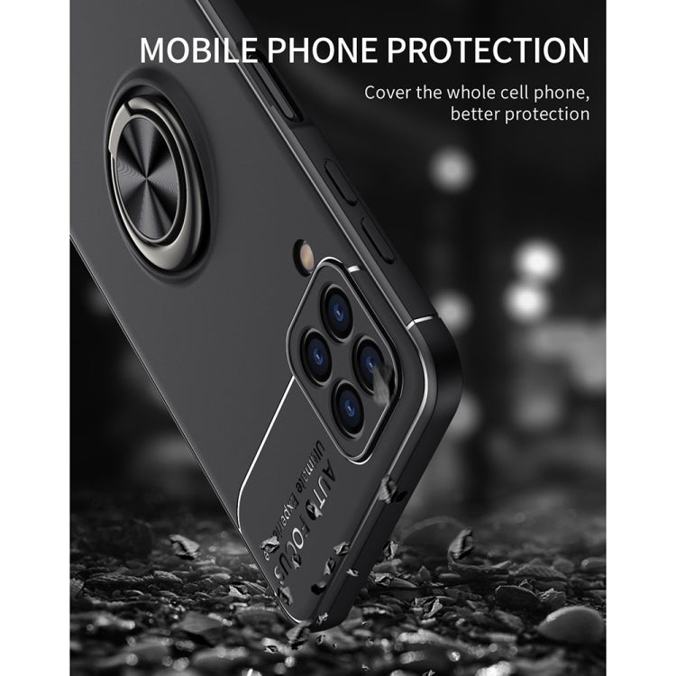 For Samsung Galaxy A22 4G Metal Ring Holder 360 Degree Rotating TPU Case