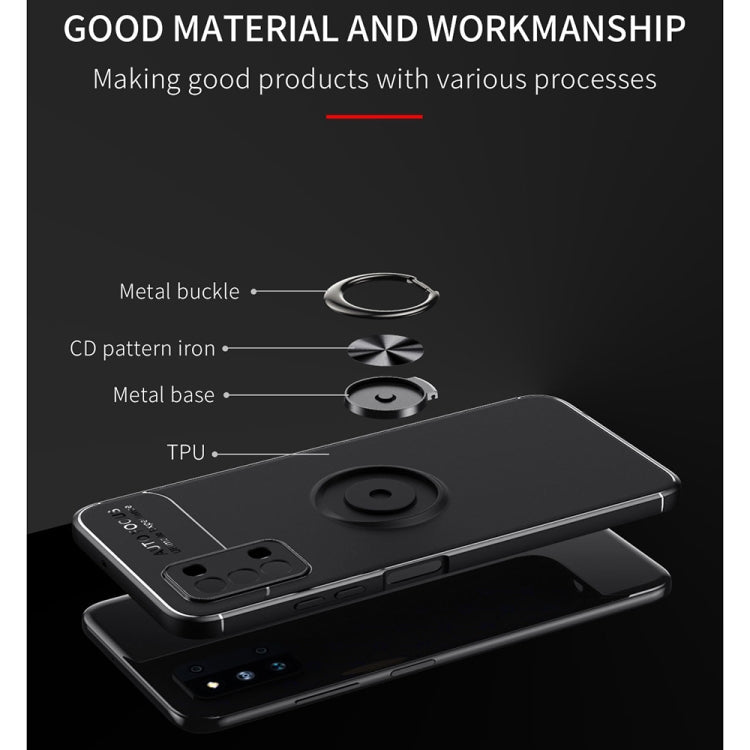 For Samsung Galaxy F52 5G Metal Ring Holder 360 Degree Rotating TPU Case