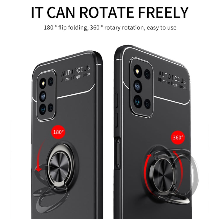 For Samsung Galaxy F52 5G Metal Ring Holder 360 Degree Rotating TPU Case