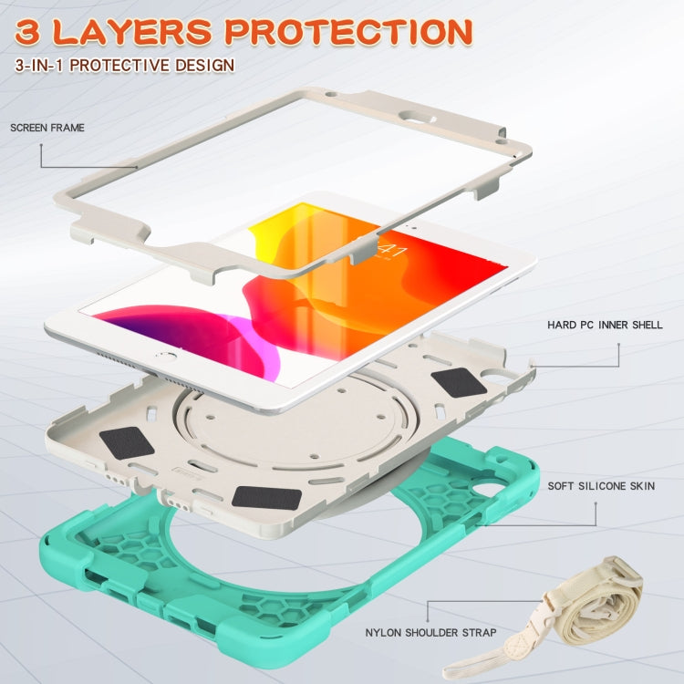 Pure Color Silicone + PC Protective Case with Holder & Shoulder Strap For iPad mini 5 / 4