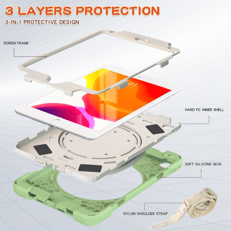 Pure Color Silicone + PC Protective Case with Holder & Shoulder Strap For iPad mini 5 / 4