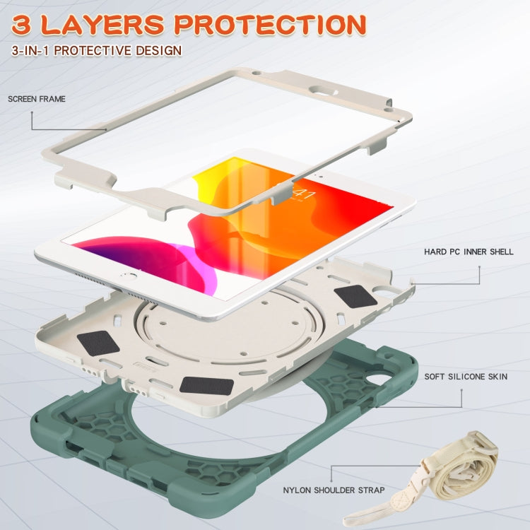 Pure Color Silicone + PC Protective Case with Holder & Shoulder Strap For iPad mini 5 / 4