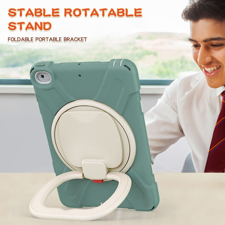 Pure Color Silicone + PC Protective Case with Holder & Shoulder Strap For iPad mini 5 / 4