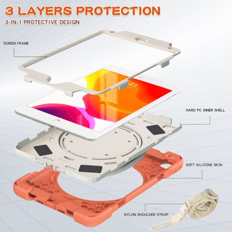 Pure Color Silicone + PC Protective Case with Holder & Shoulder Strap For iPad mini 5 / 4