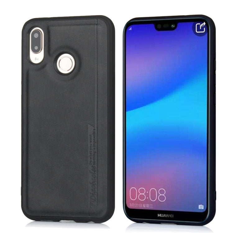 For Huawei P20 Lite / nova 3e Diaobaolee Shockproof PU + TPU Protective Case