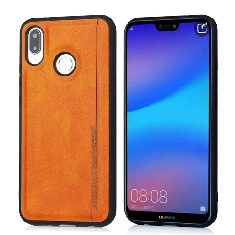 For Huawei P20 Lite / nova 3e Diaobaolee Shockproof PU + TPU Protective Case