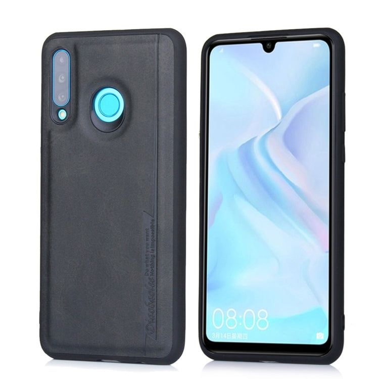 For Huawei P30 Lite / nova 4e Diaobaolee Shockproof PU + TPU Protective Case