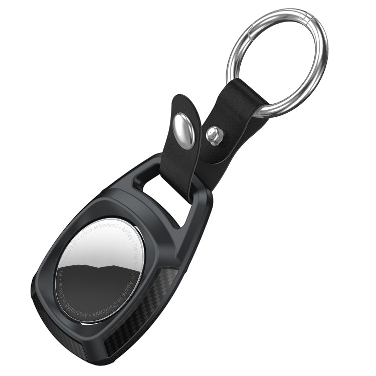 TPU Carbon Fiber Texture Shockproof Protective Cover Case with Keychain Ring For AirTag