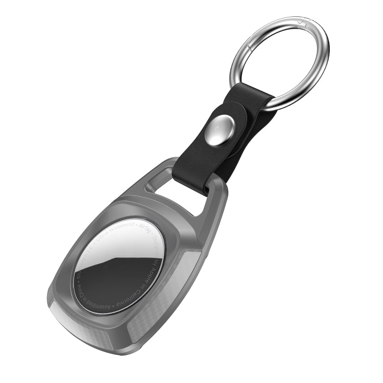 TPU Carbon Fiber Texture Shockproof Protective Cover Case with Keychain Ring For AirTag