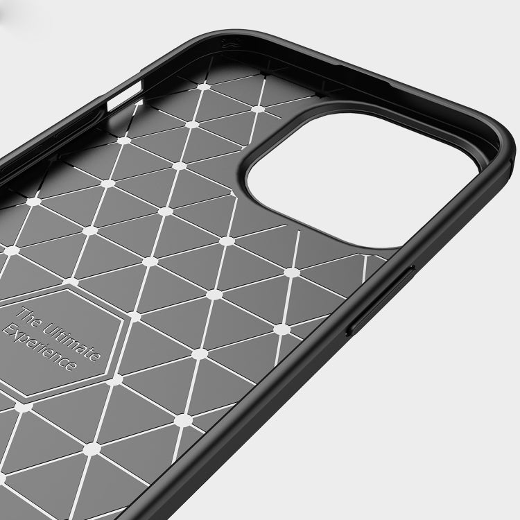For iPhone 13 Pro Brushed Texture Carbon Fiber TPU Case