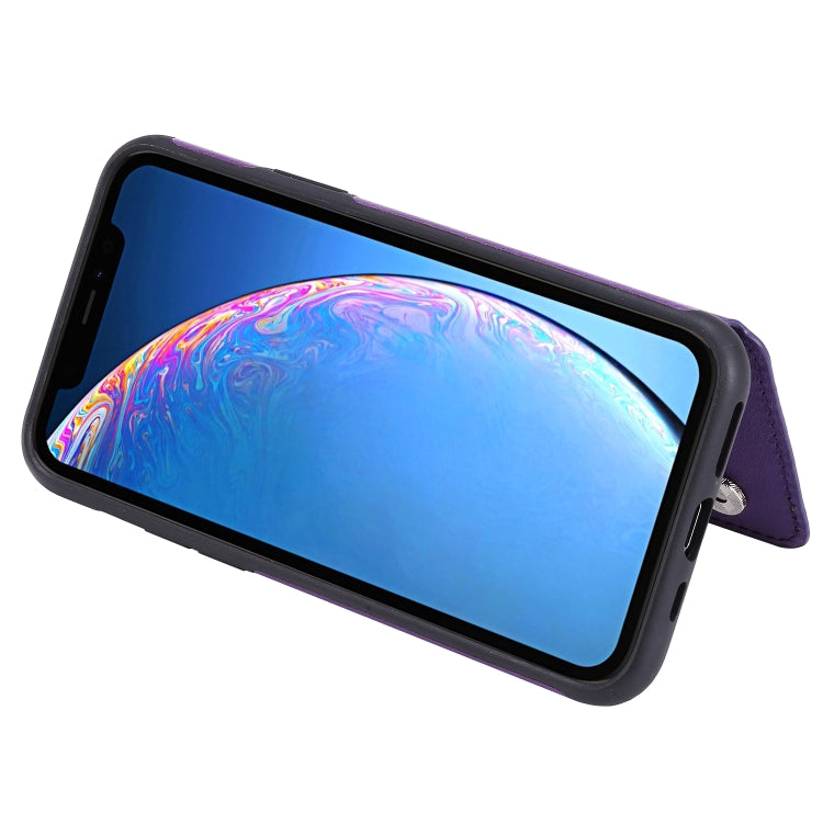 For iPhone 11 Pro Solid Color Double Buckle Zipper Shockproof Protective Case