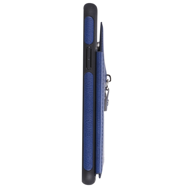 For iPhone 11 Pro Solid Color Double Buckle Zipper Shockproof Protective Case