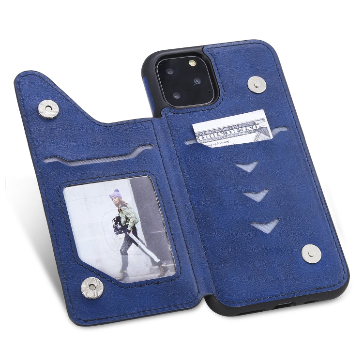 For iPhone 11 Pro Solid Color Double Buckle Zipper Shockproof Protective Case
