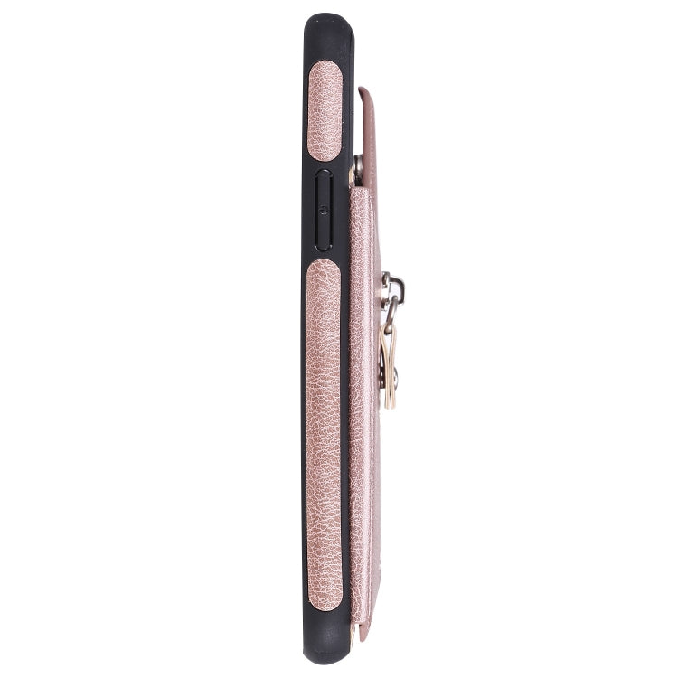 For iPhone 11 Pro Solid Color Double Buckle Zipper Shockproof Protective Case