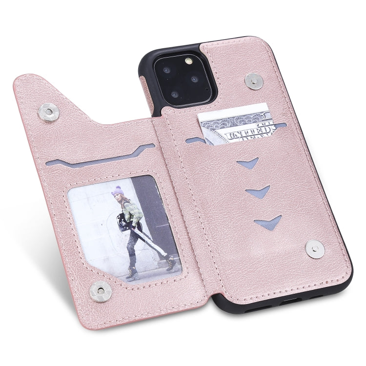 For iPhone 11 Pro Solid Color Double Buckle Zipper Shockproof Protective Case