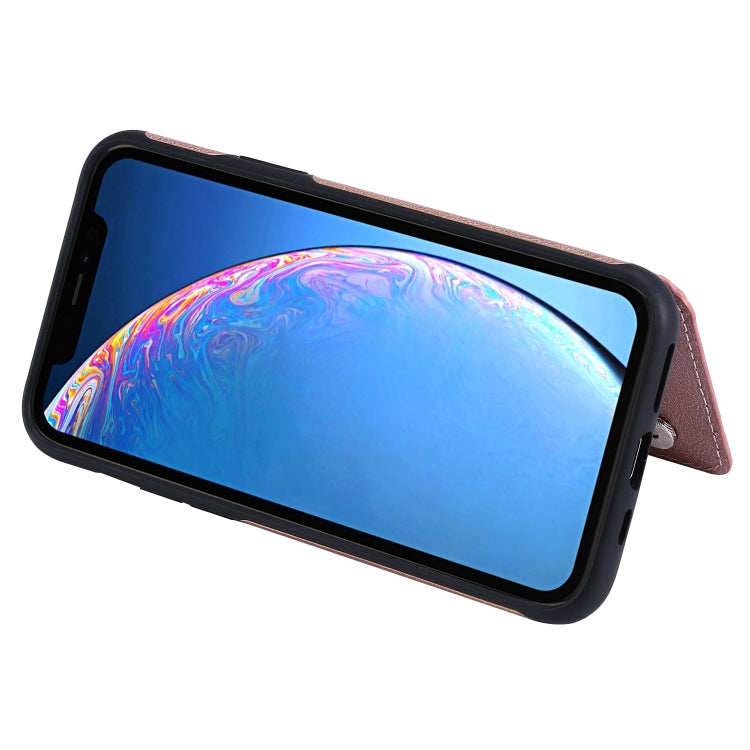 For iPhone 11 Pro Solid Color Double Buckle Zipper Shockproof Protective Case