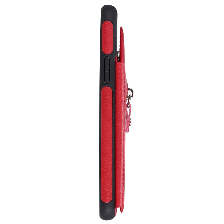 For iPhone 11 Pro Solid Color Double Buckle Zipper Shockproof Protective Case