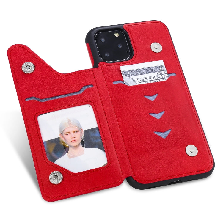 For iPhone 11 Pro Solid Color Double Buckle Zipper Shockproof Protective Case