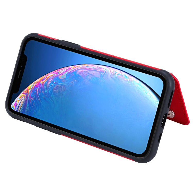 For iPhone 11 Pro Solid Color Double Buckle Zipper Shockproof Protective Case