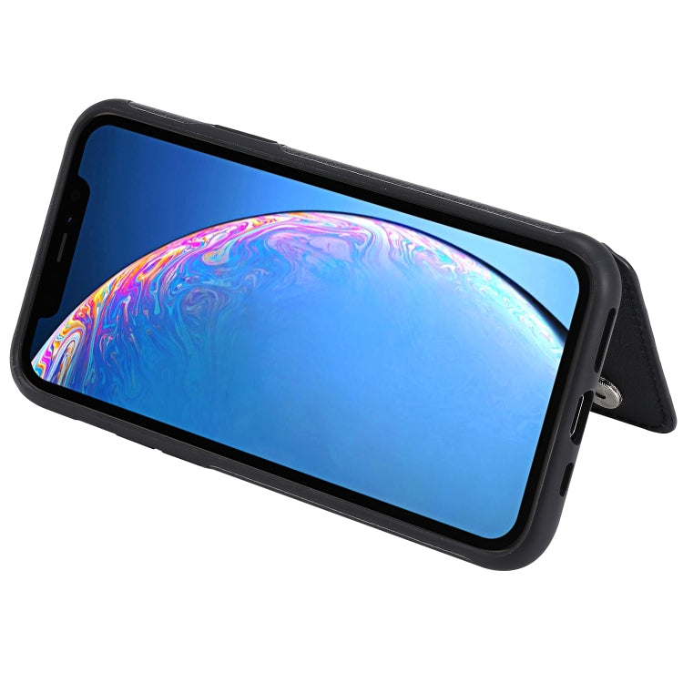For iPhone 11 Pro Solid Color Double Buckle Zipper Shockproof Protective Case