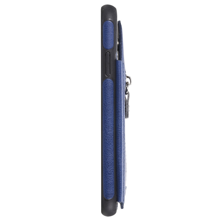 For iPhone 11 Solid Color Double Buckle Zipper Shockproof Protective Case